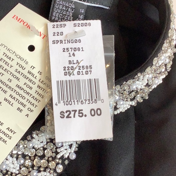 COPY - Black Evening Dress, size 14. - FTTS J. Michaels, Vintage - Picture 11 of 11